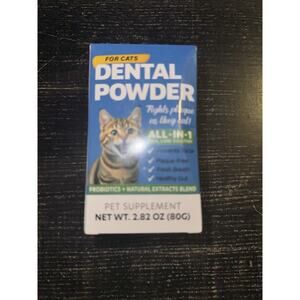 Cat Dental Care Powder Bad Breath Treatment for Cats Teeth, Mouth, Gums